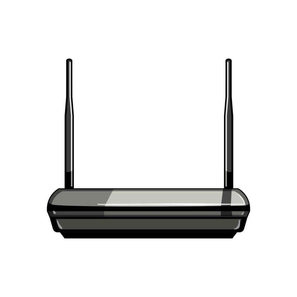 network router cartoon vector illustration