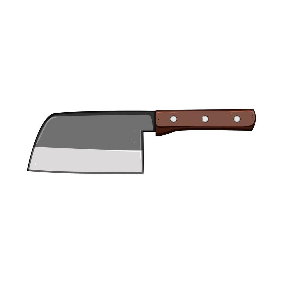 plate knife cartoon vector illustration