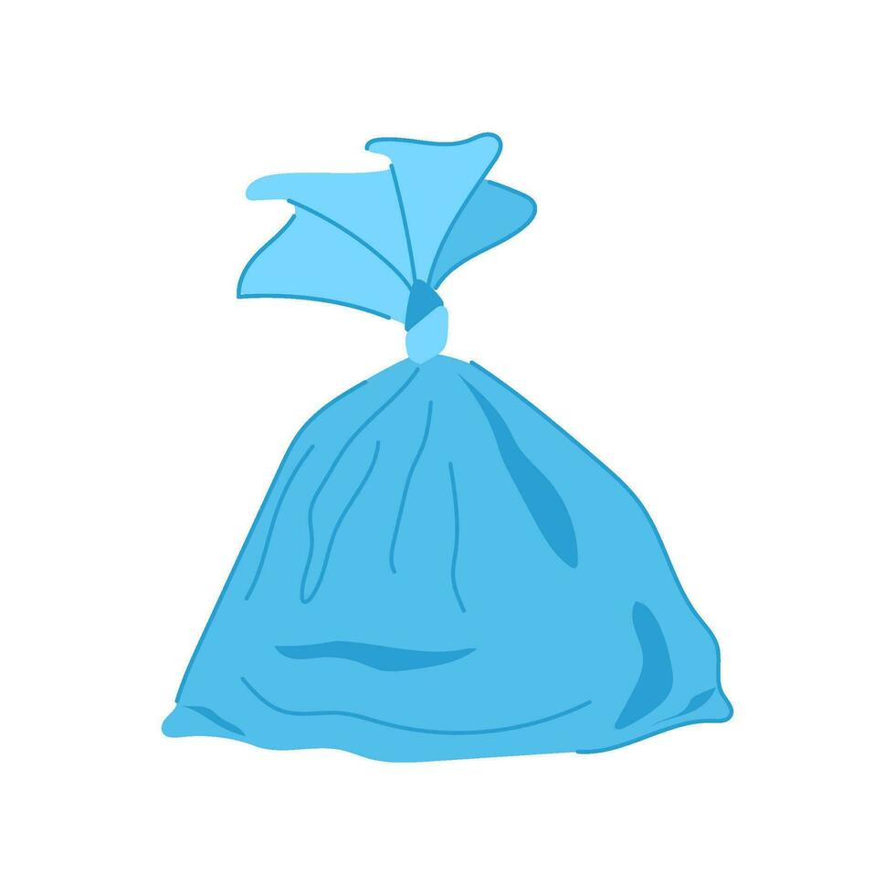 pack trash bag cartoon vector illustration