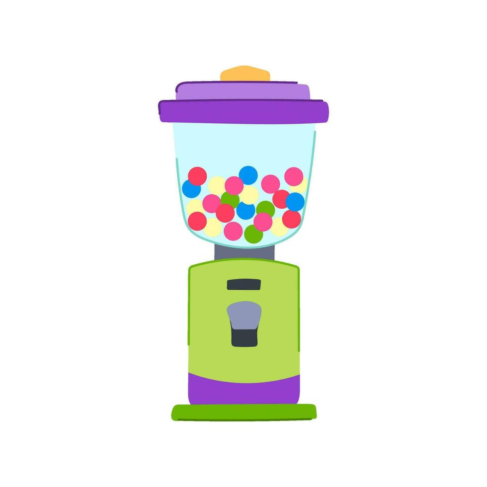 bubble bubblegum machine cartoon vector illustration