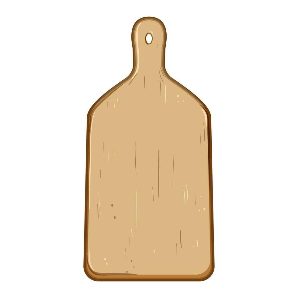 brown chopping board cartoon vector illustration