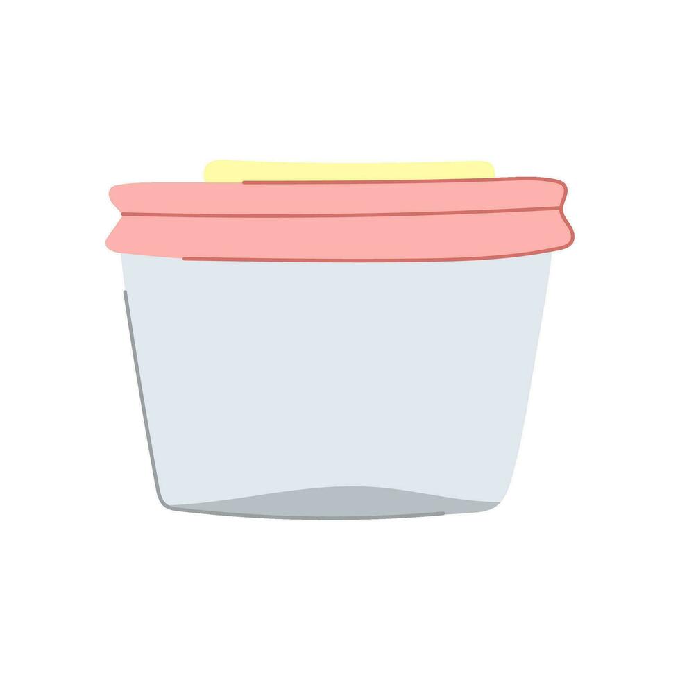 healthy glass container cartoon vector illustration