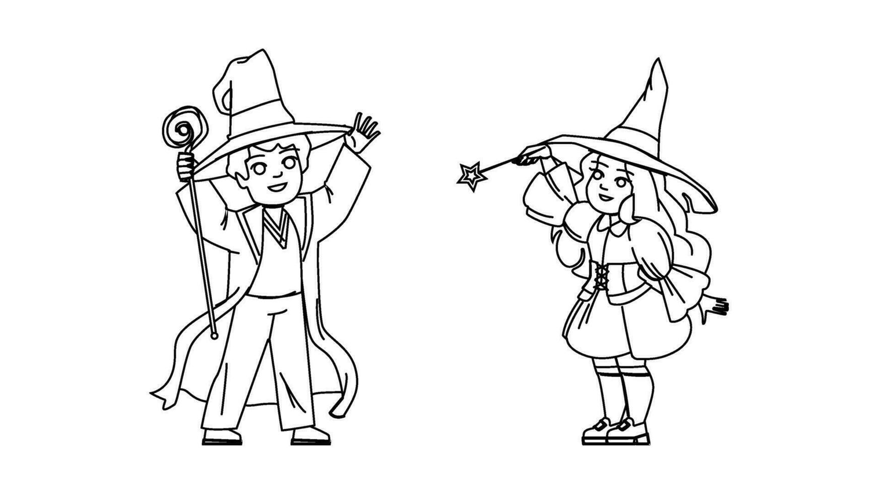 kid wizard vector