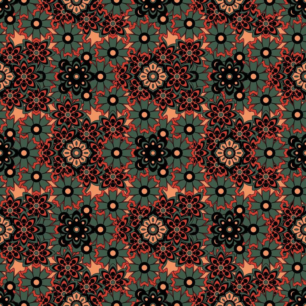 Abstract seamless flower pattern.  Repeat pattern. vector