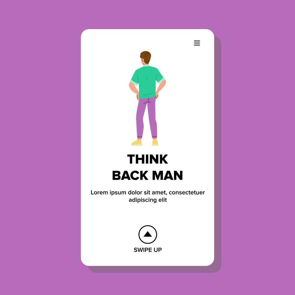 view think back man vector