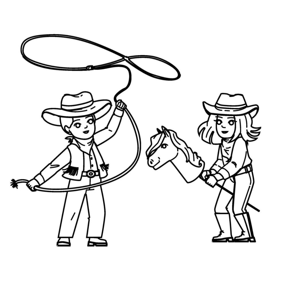 cowboy kid vector