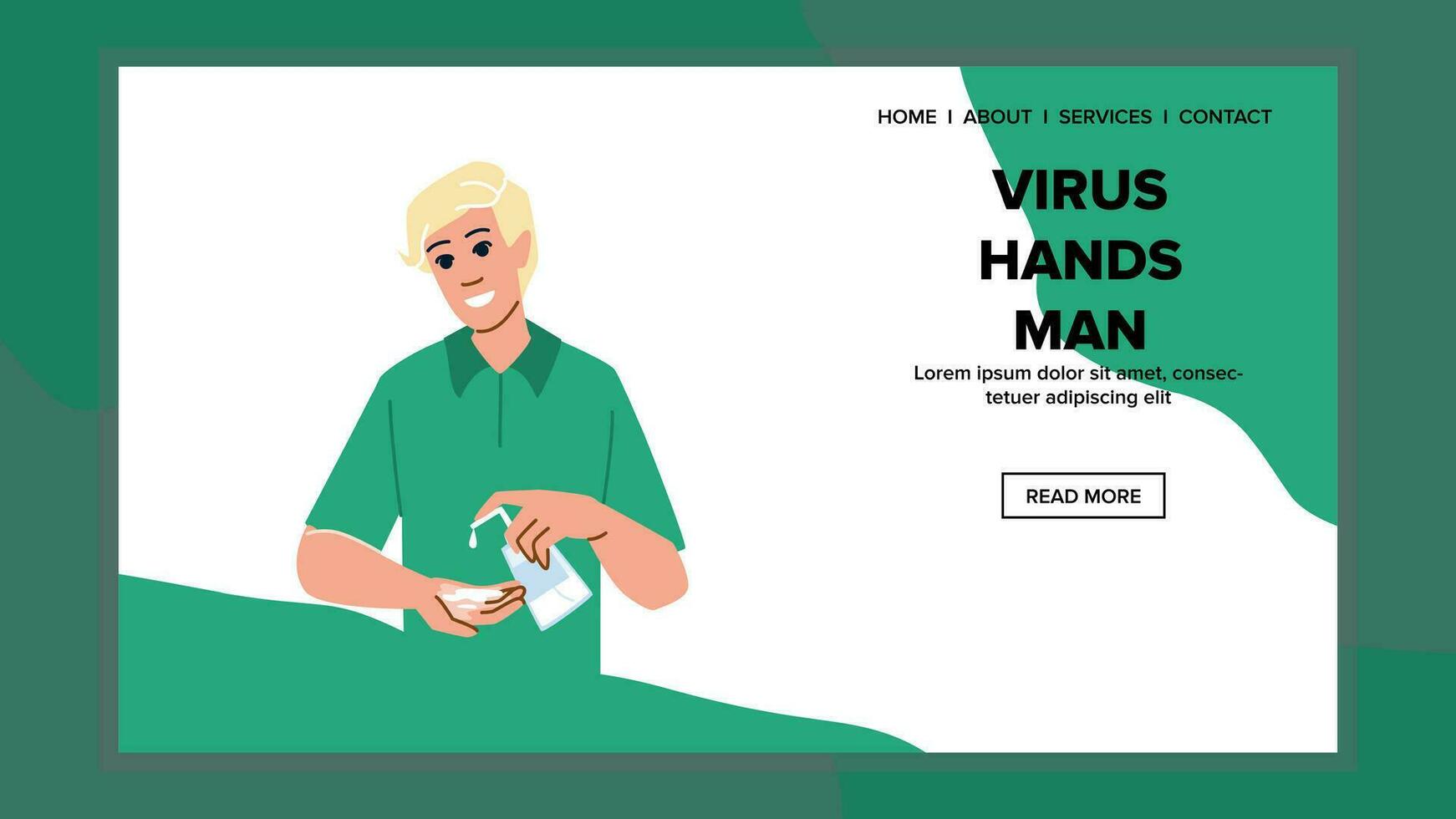 covid virus hands man vector