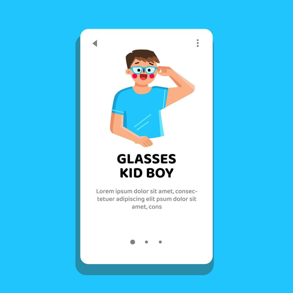 lunch glasses kid boy vector