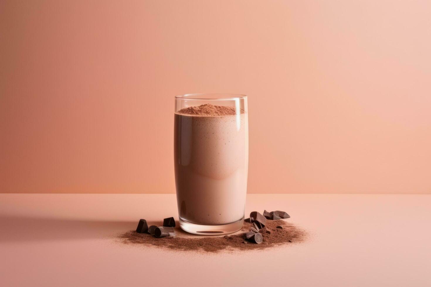 Chocolate protein shake photo