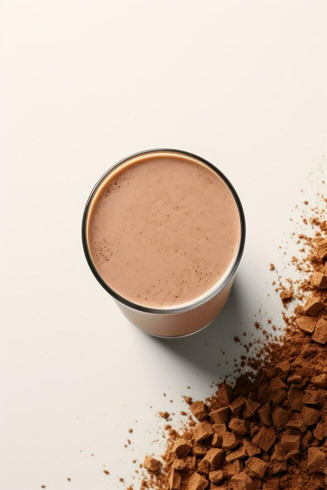 Chocolate protein shake photo