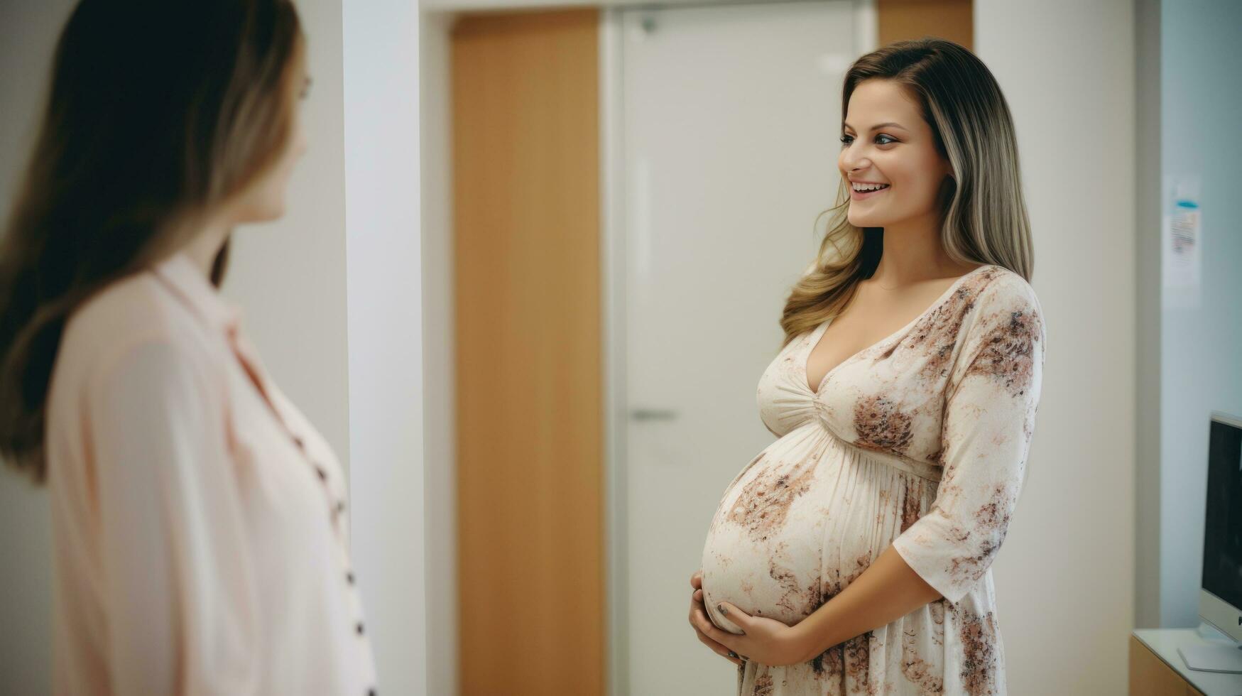 Beautiful pregnant woman photo