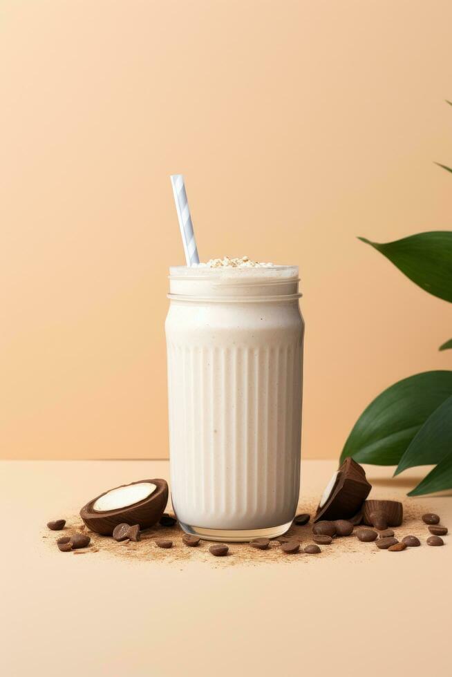 Vanilla protein shake photo