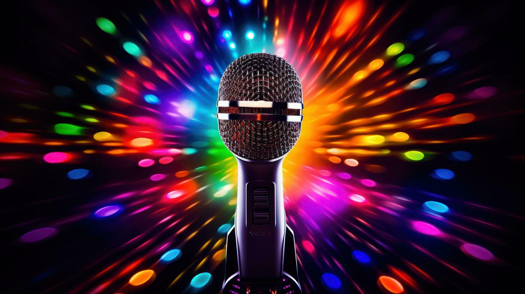 Music karaoke party vivid background photo