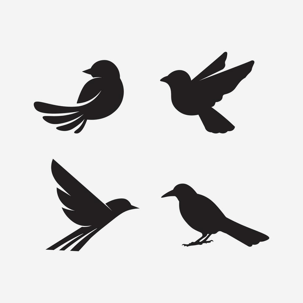 plantilla de diseño de icono de vector de logotipo de pájaro