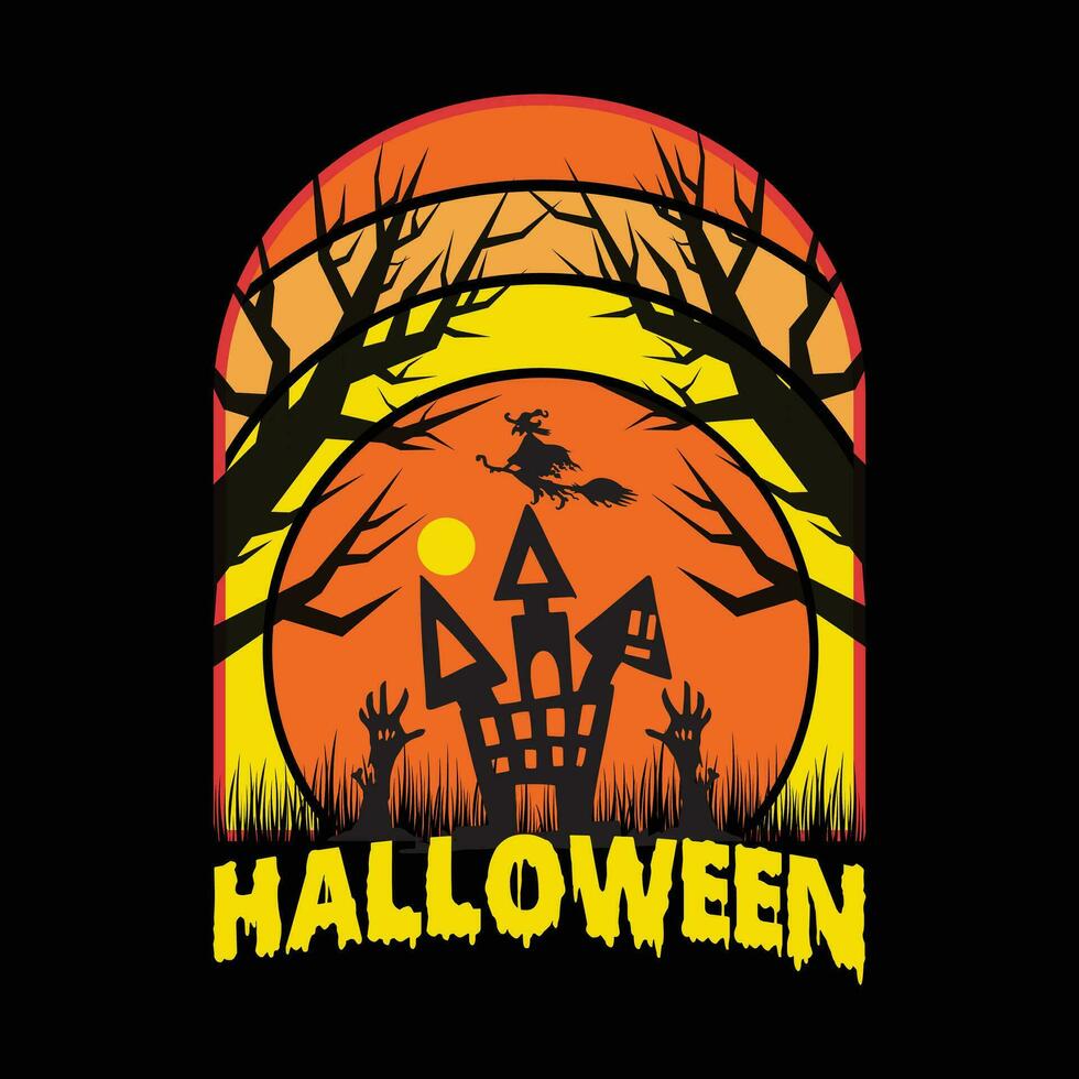 diseño de camiseta de halloween vector