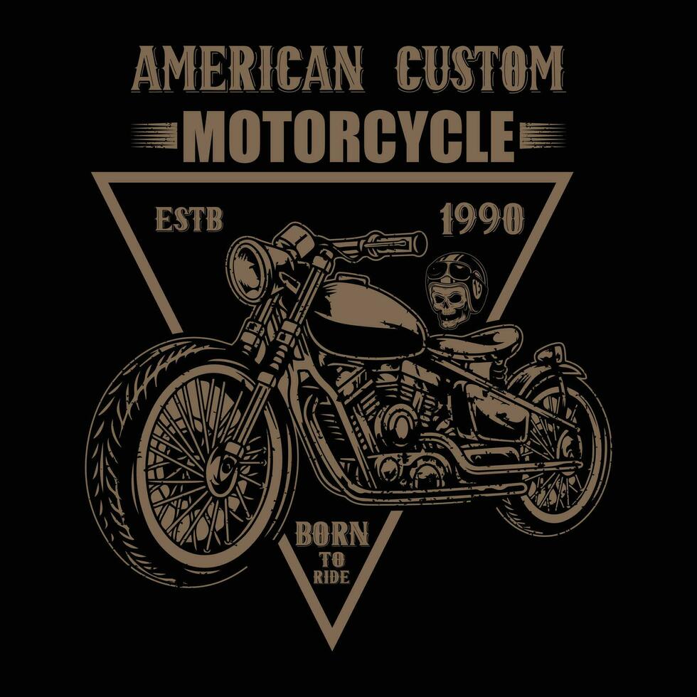 Motorcycle t shirt design vector