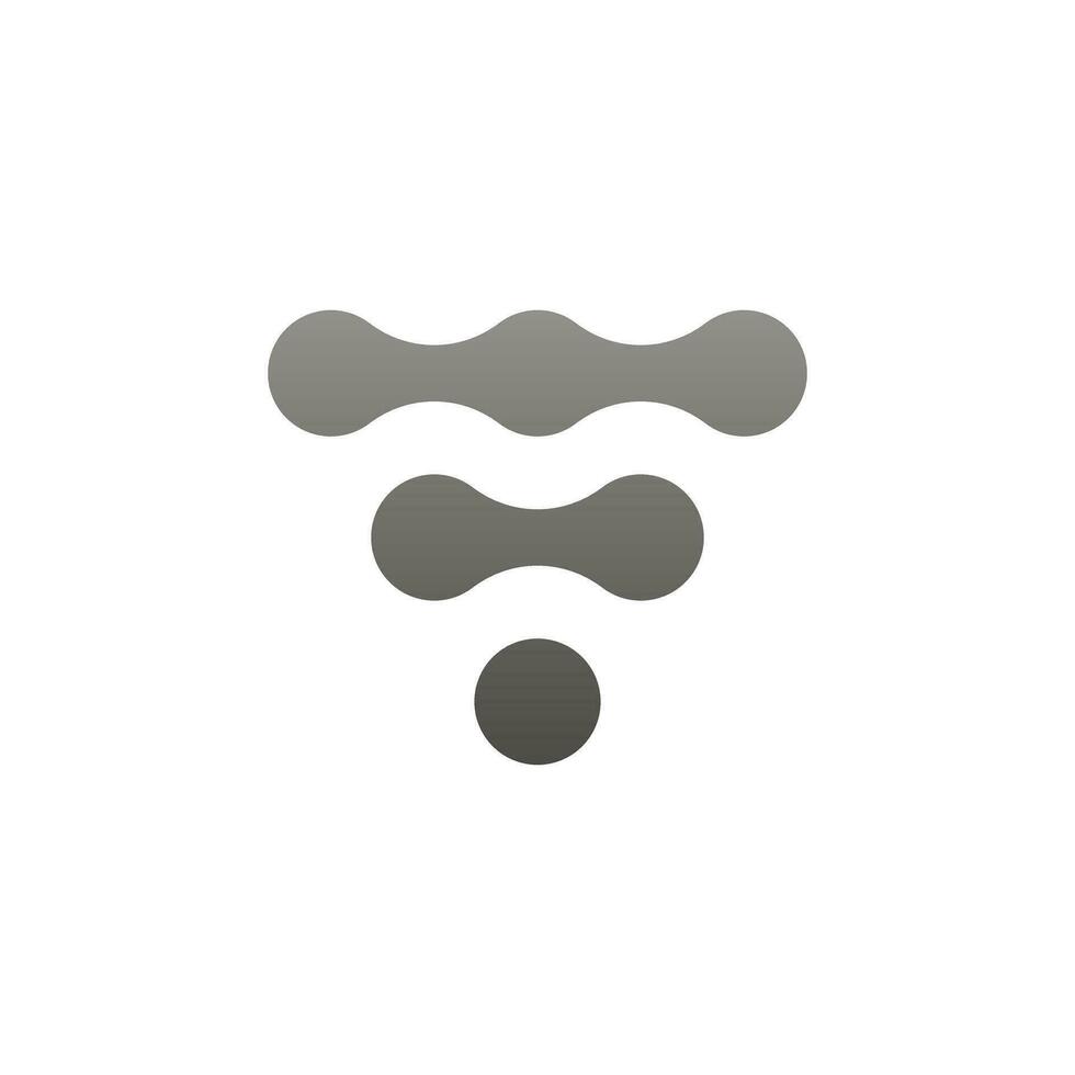 Vector isolated modern wi-fi logo in metaballl style.