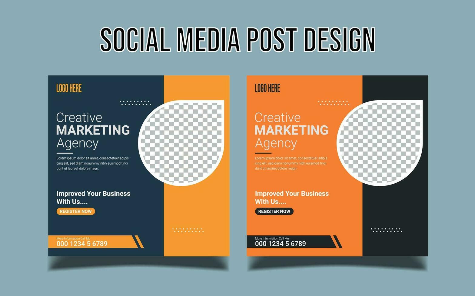 Digital business marketing banner for social media post template vector