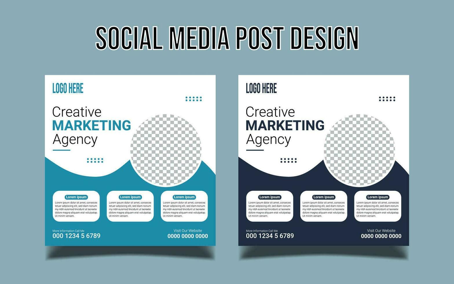 Digital business marketing banner for social media post template vector