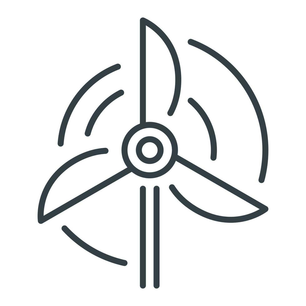 Wind farm, alternative electricity power mining, vector isolated flat icon. Ecology protection design element.