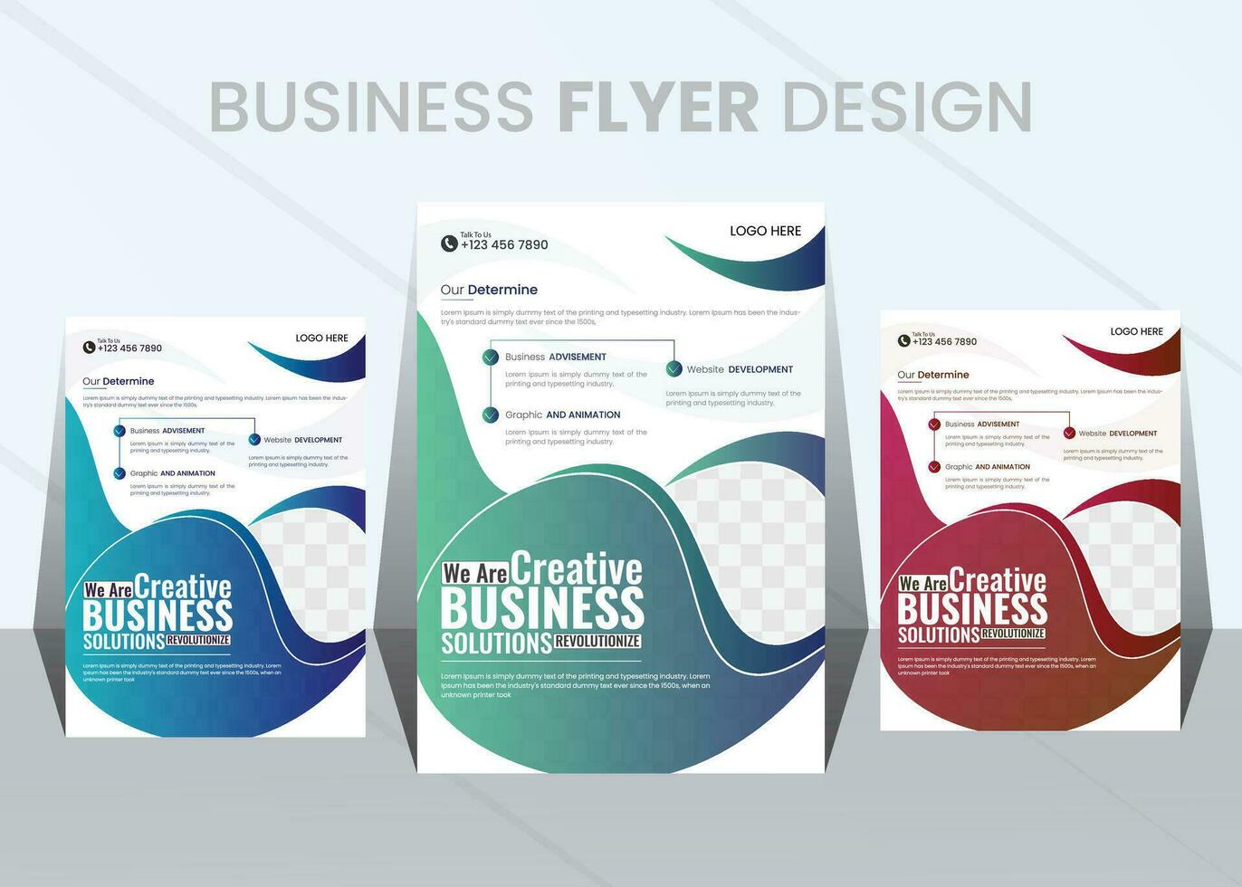 Vector modern corporate business conference a4 flyer design