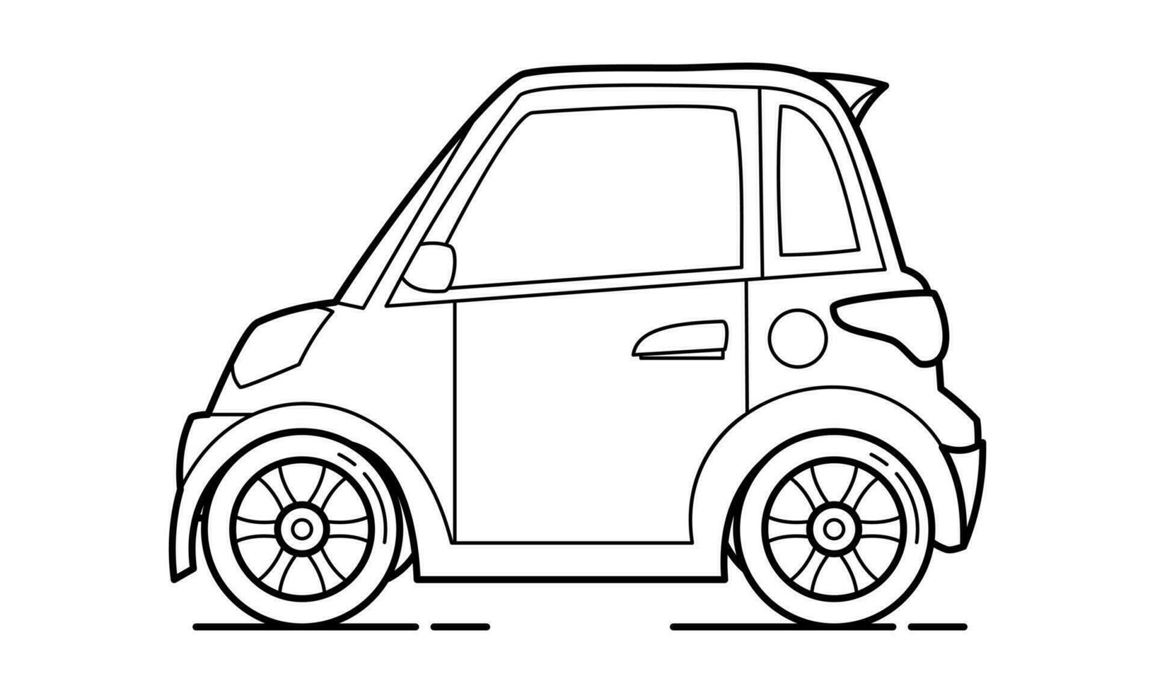 Daily Car Outline Design for Drawing Book vector