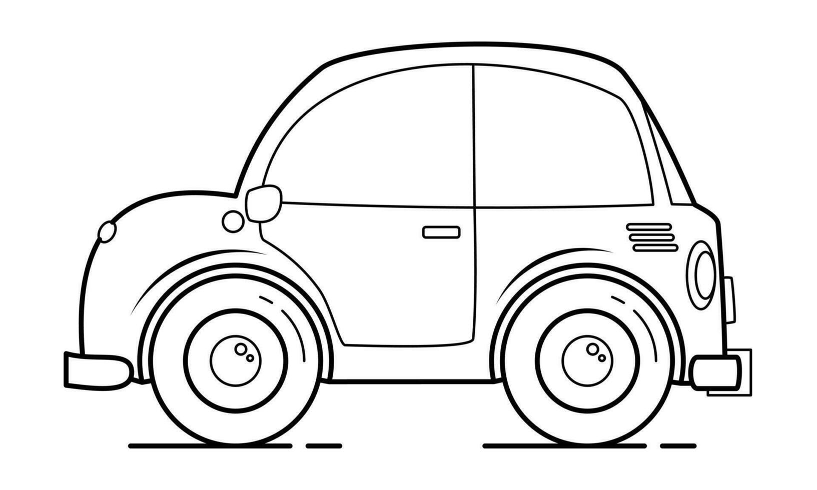 Daily Car Outline Design for Drawing Book vector
