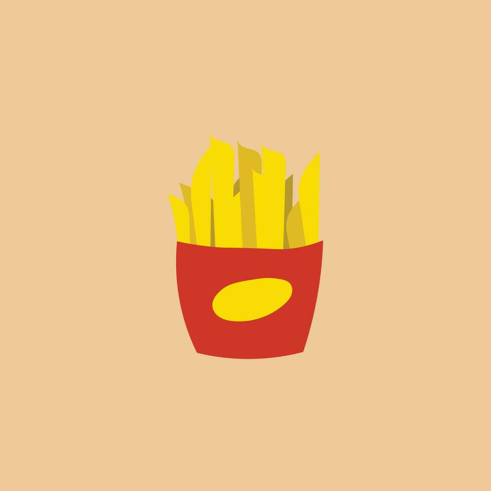 ilustración vector gráfico rápido comida francés papas fritas aislado antecedentes. adecuado para tu diseño