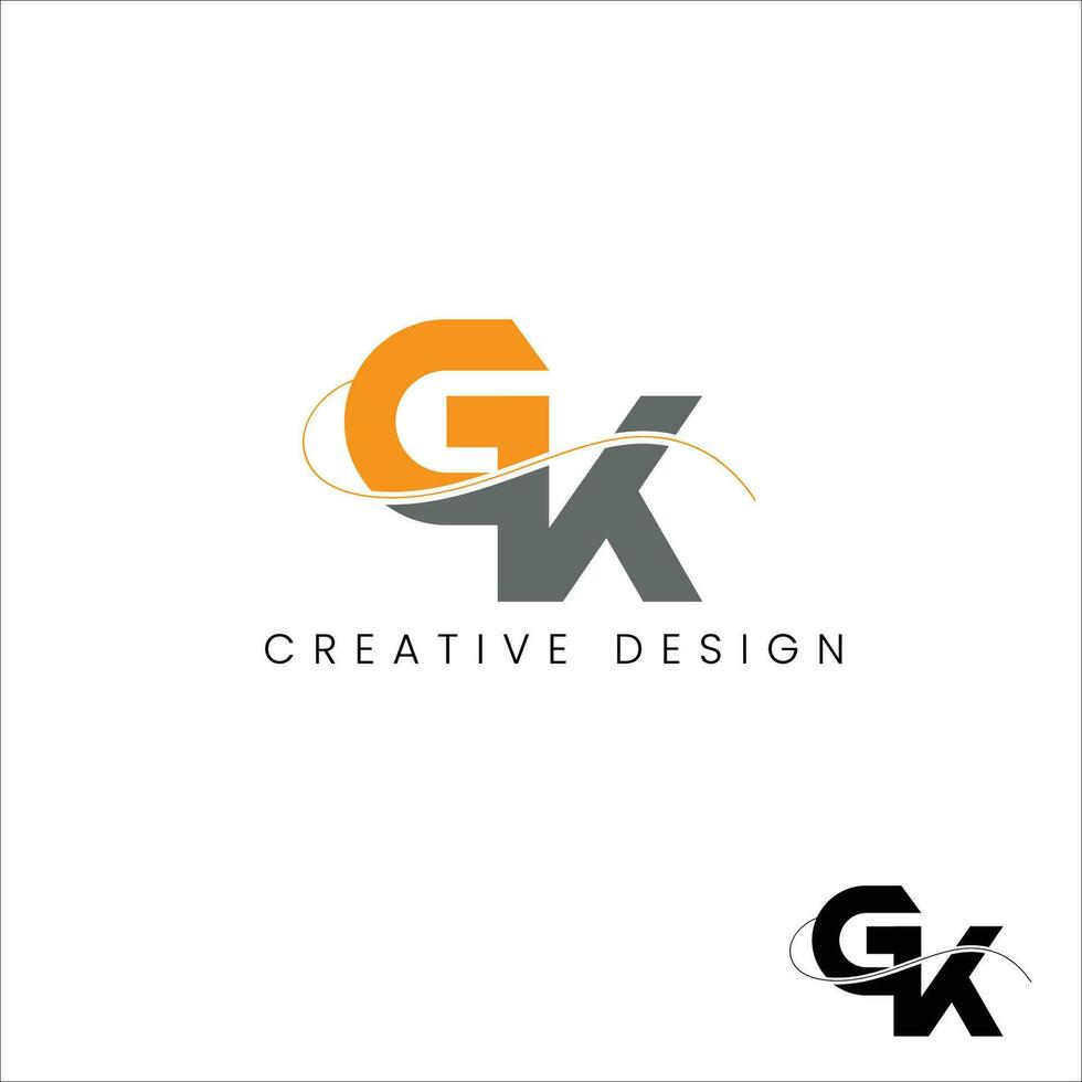GK initial logo vector