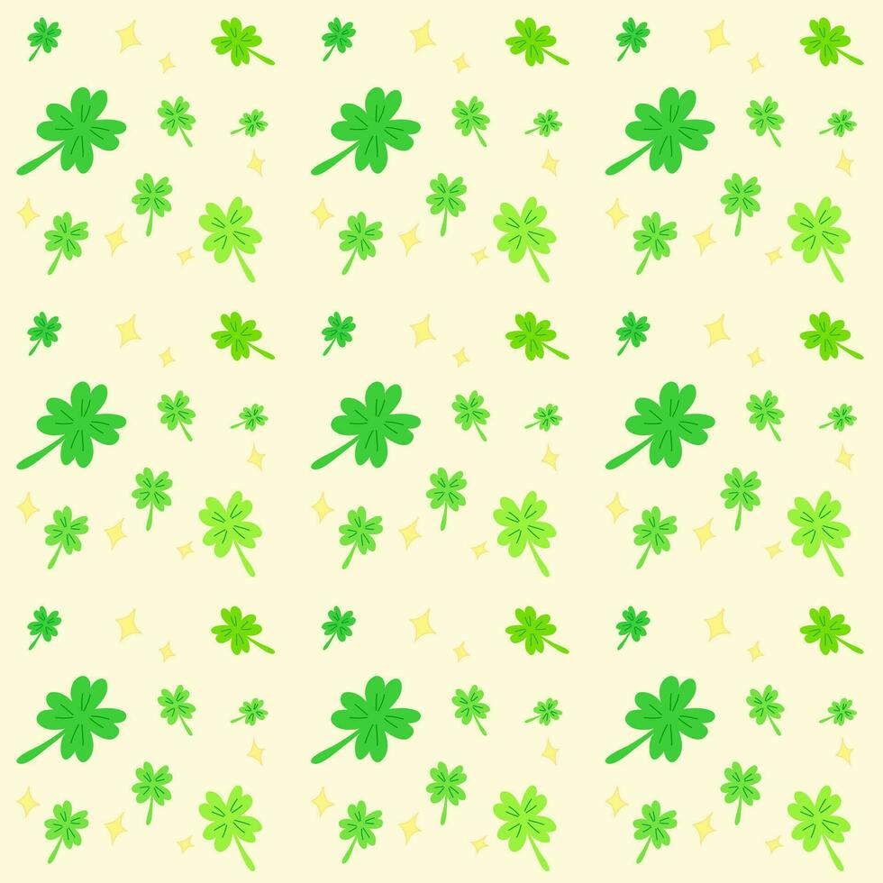 Seamless pattern of clover leaf background vector