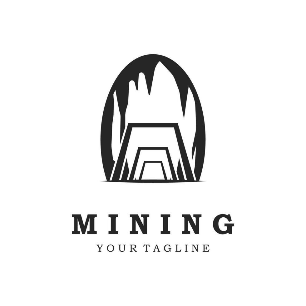 minería logo icono vector