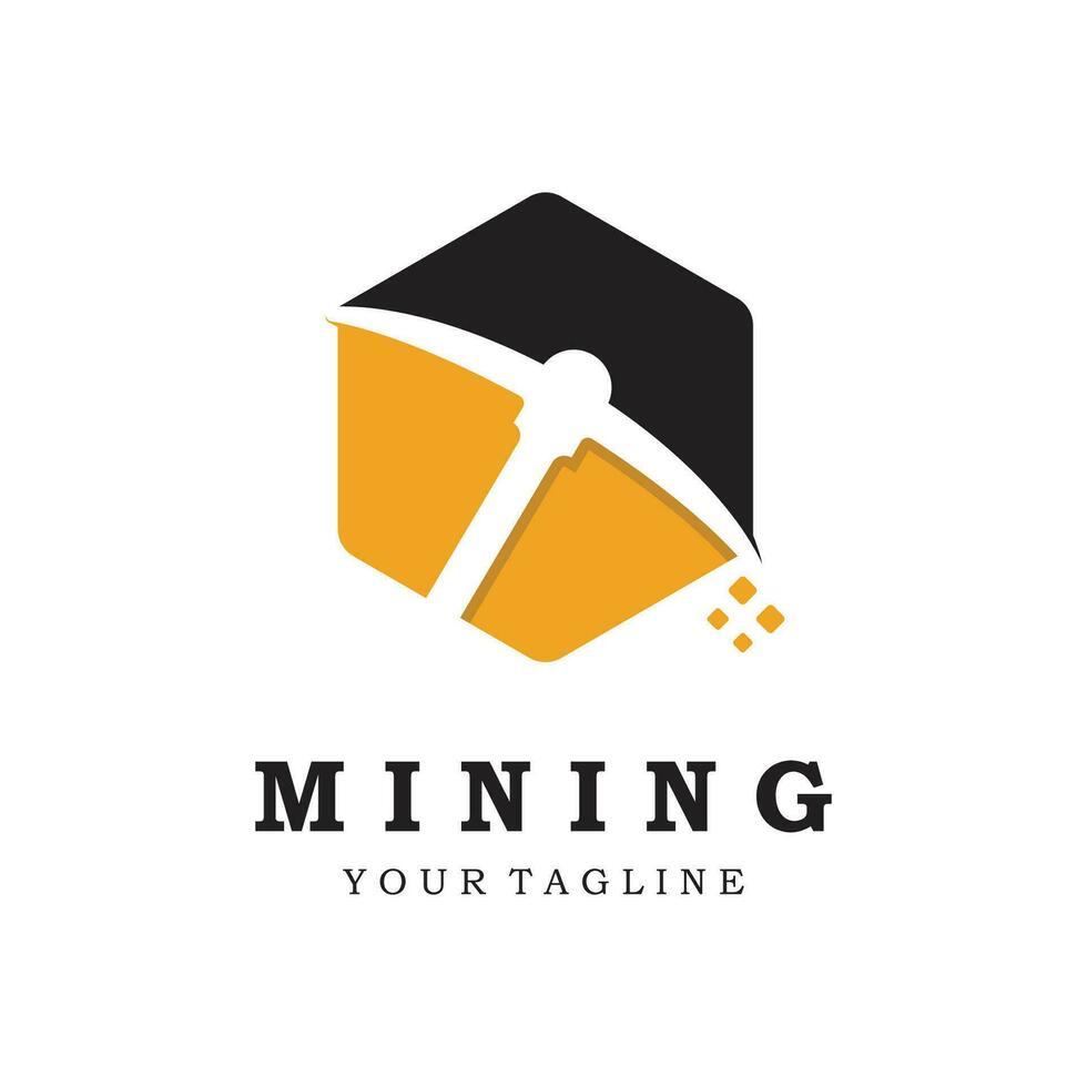 minería logo icono vector