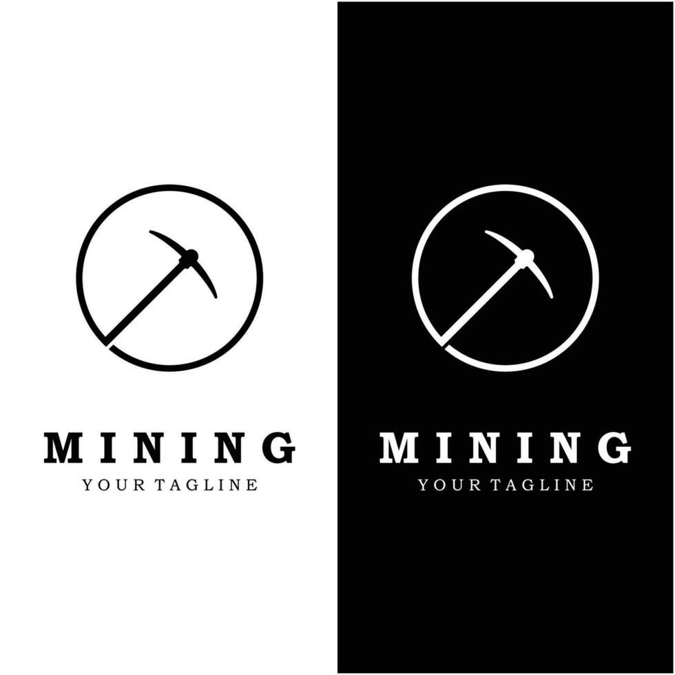 minería logo icono vector