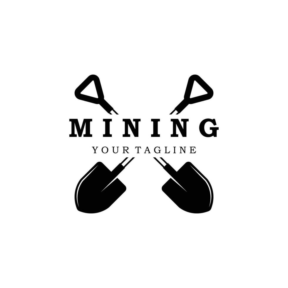 minería logo icono vector