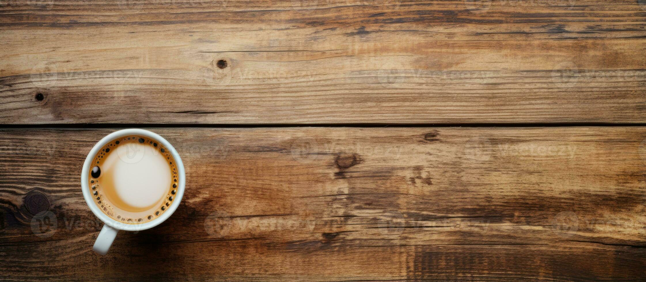 Photo of coffee on white wood wall