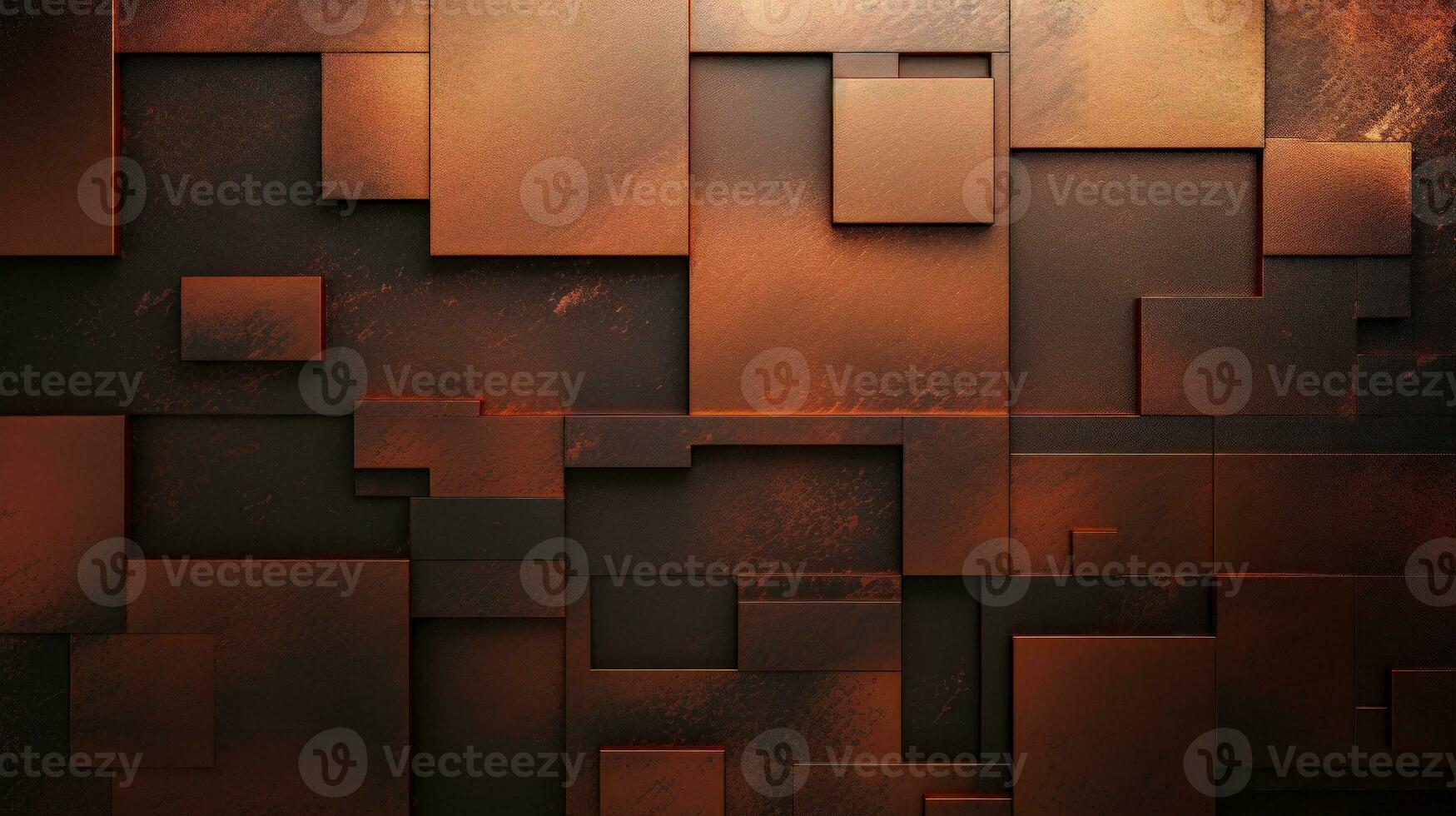 Rusted Metal Wall A Copper Background with a Rough and Grungy Texture and a Gradient Effect AI Generative photo