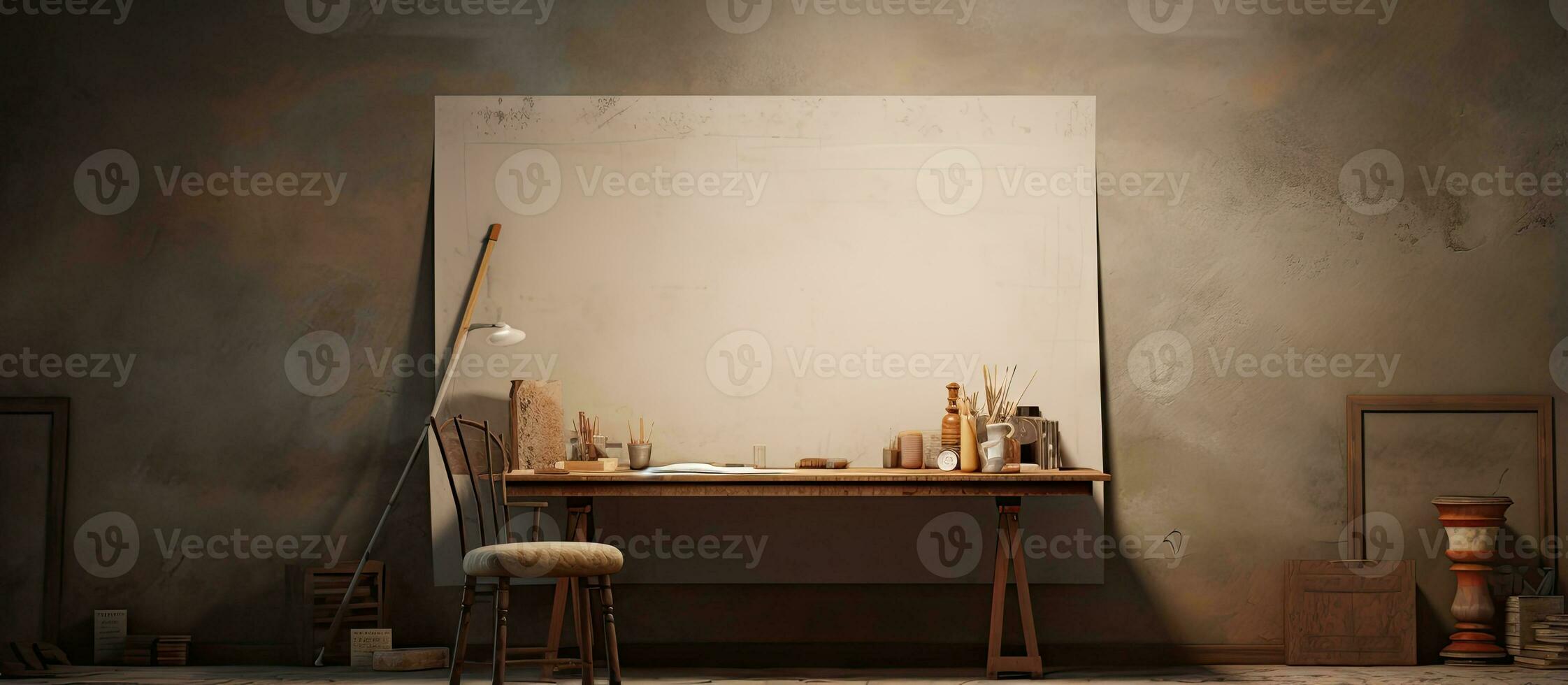 Home studio with a drafting table photo
