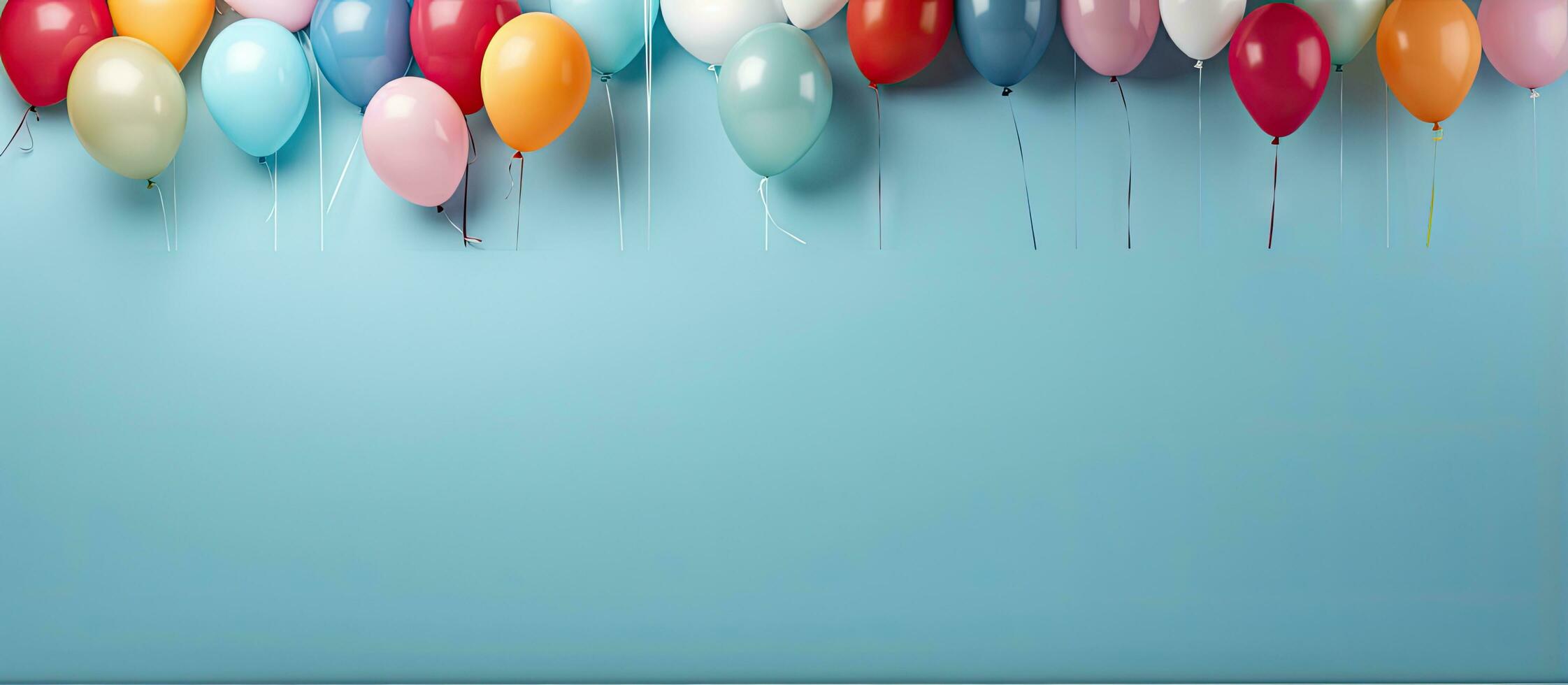 Numerous vibrant balloons adorn a sky like wall photo