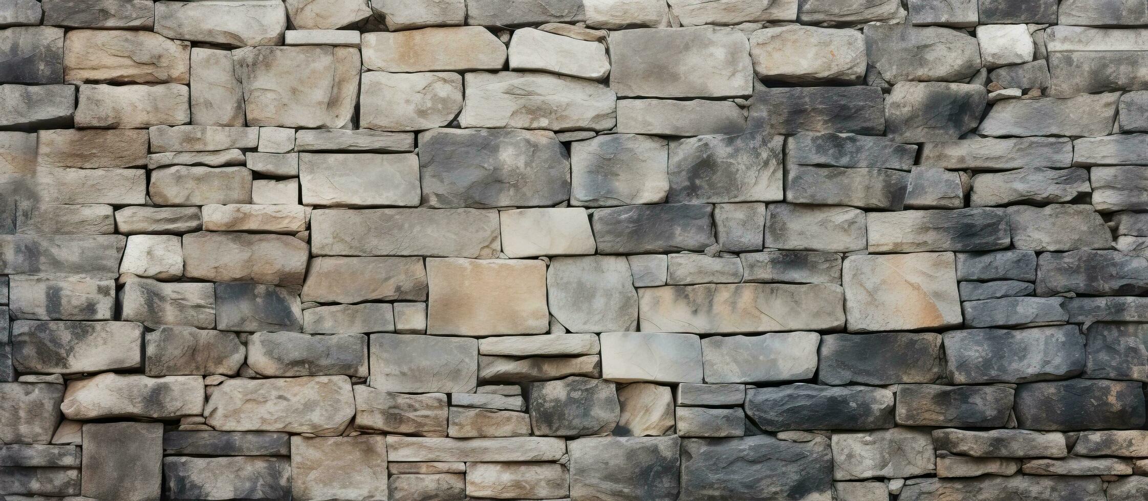 Horizontal architecture backdrop wallpaper with grunge stone wall texture photo