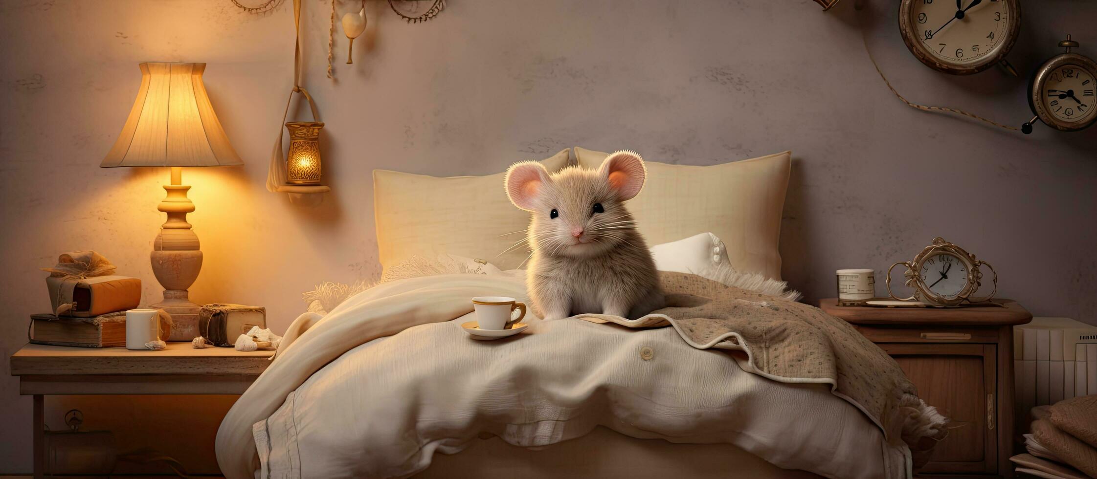 Luxurious mouse themed bedroom decor photo