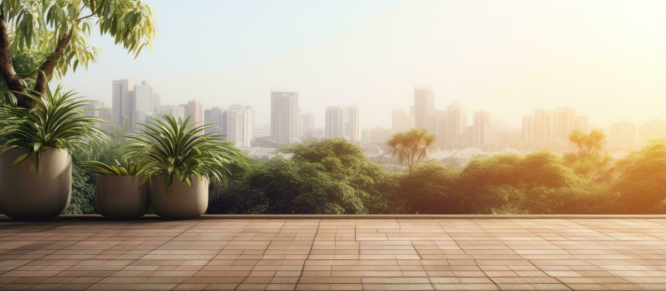 difuminar antecedentes de balcón y terraza foto