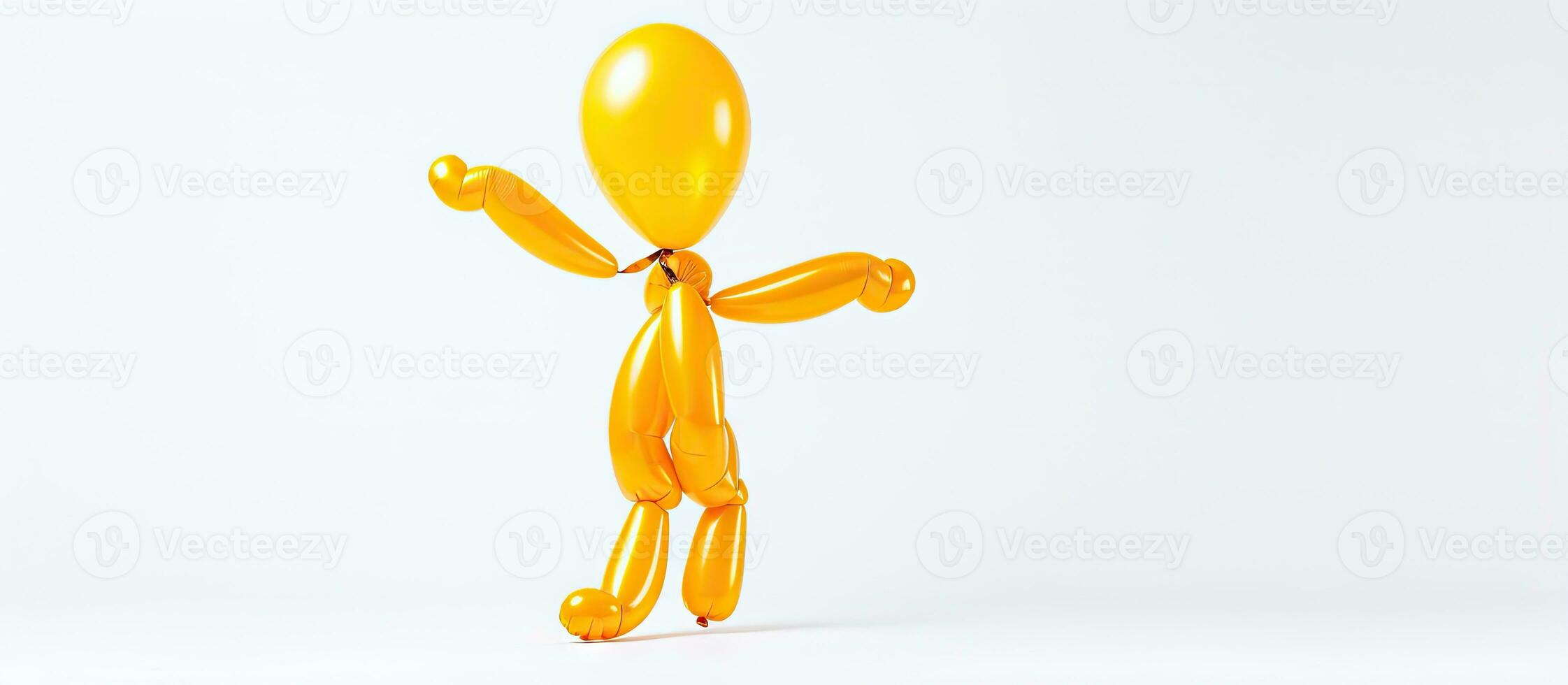 White background with fashionable balloon dog figurine photo