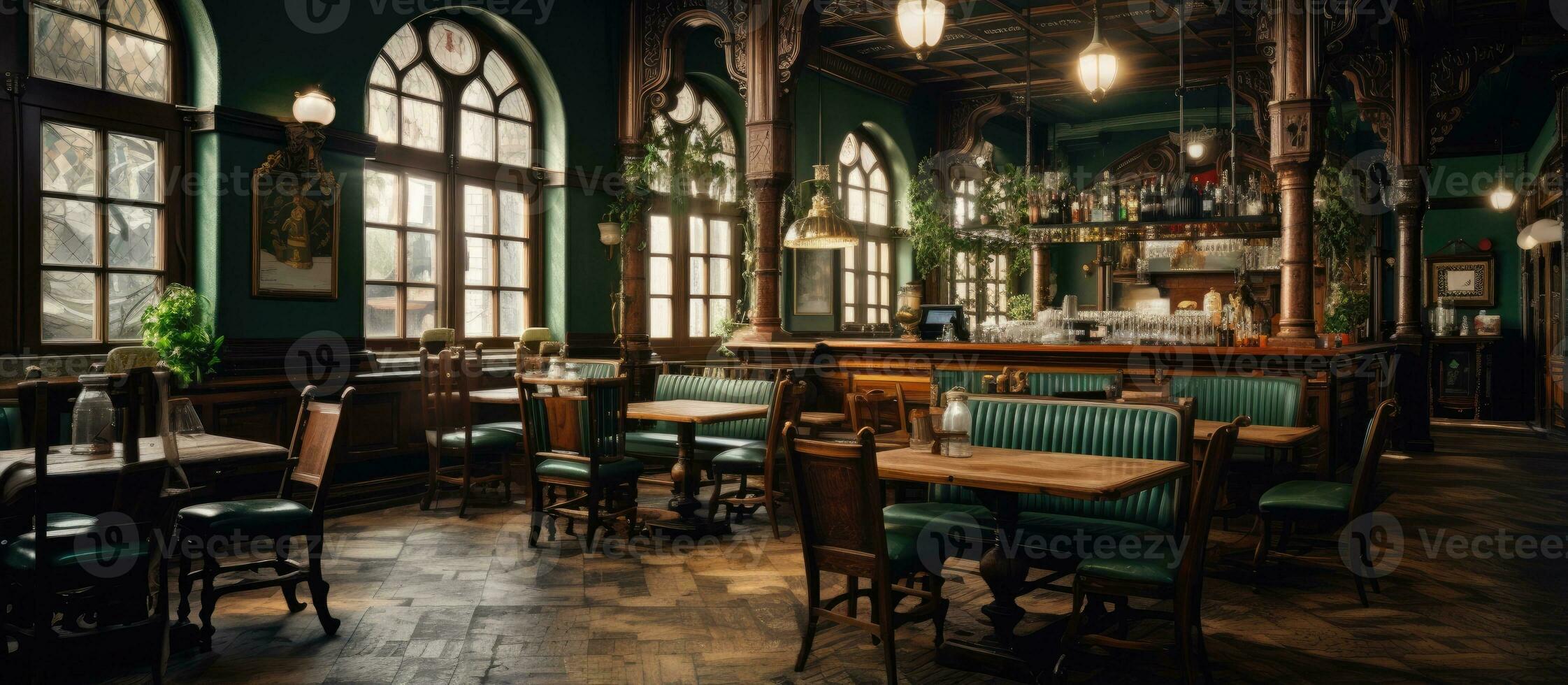 Traditional German restaurant decor photo