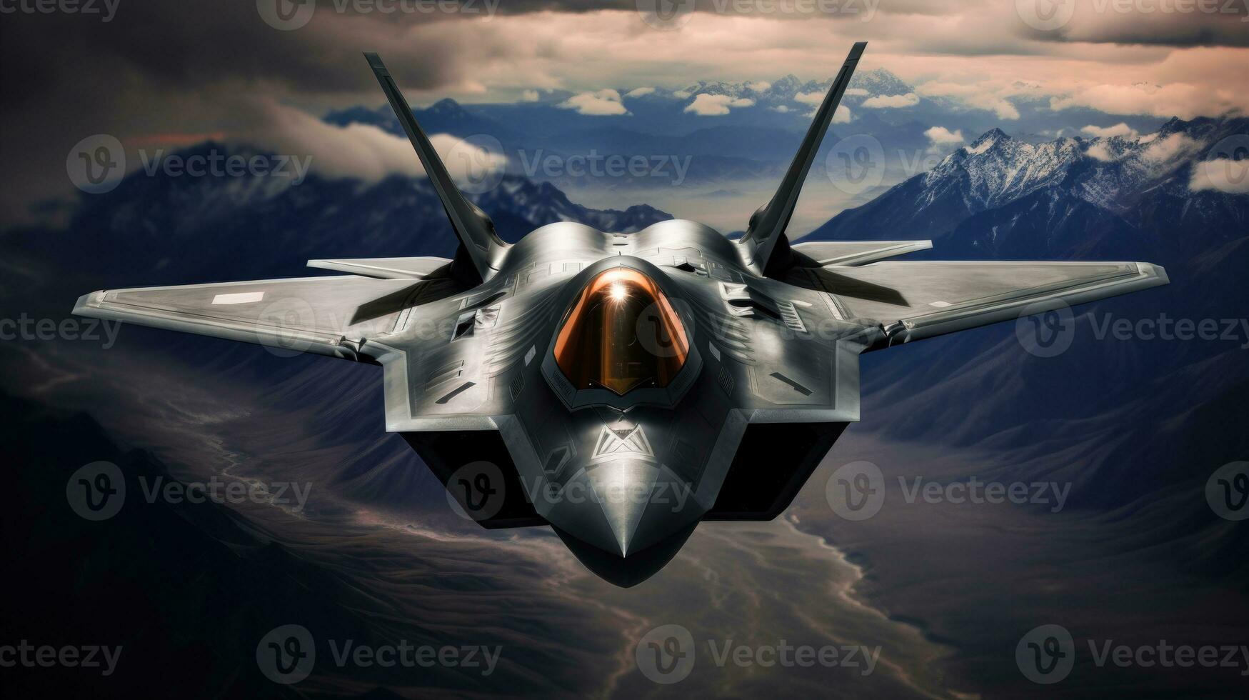 f35 relámpago ii el 5to Generacion combate aeronave de el nosotros aire fuerza ai generado foto