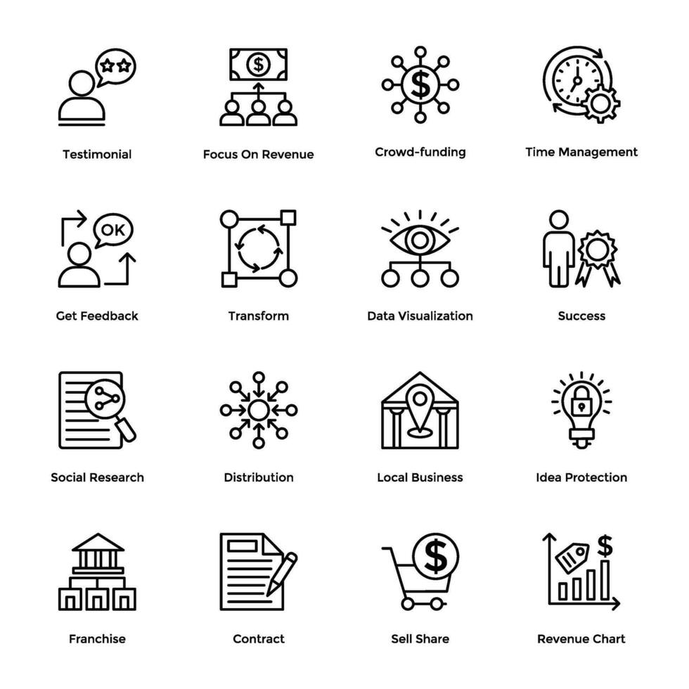 Creative Line Icons of Project Management vector