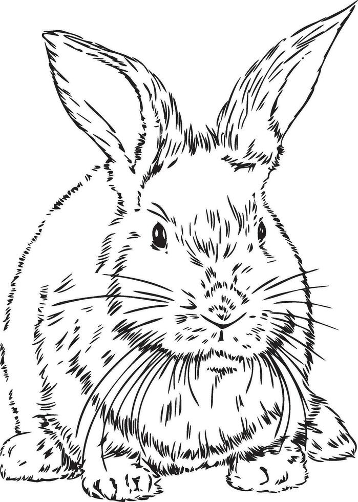 Bunny rabbit cnc friendly vector