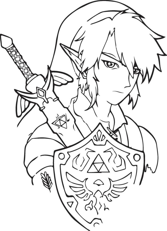 anime line art 28218409 Vector Art at Vecteezy