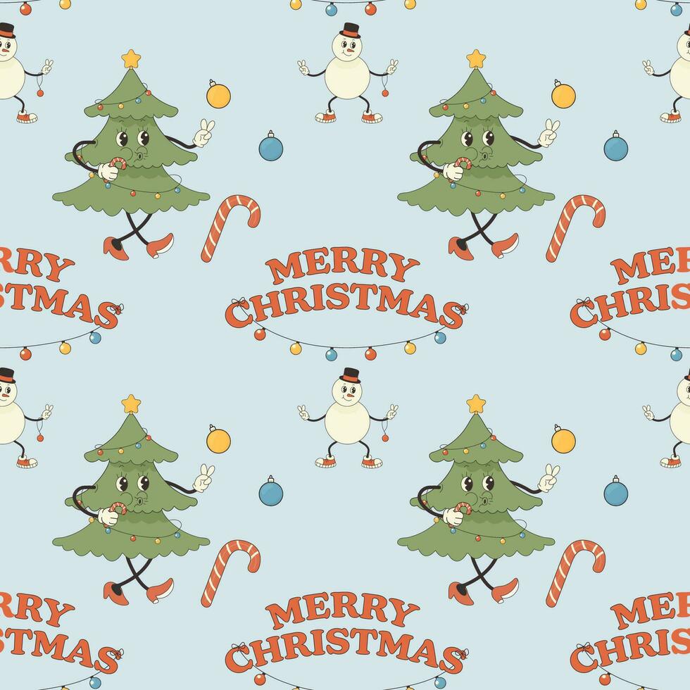 groovy pattern seamless. Christmas xmas new year vector