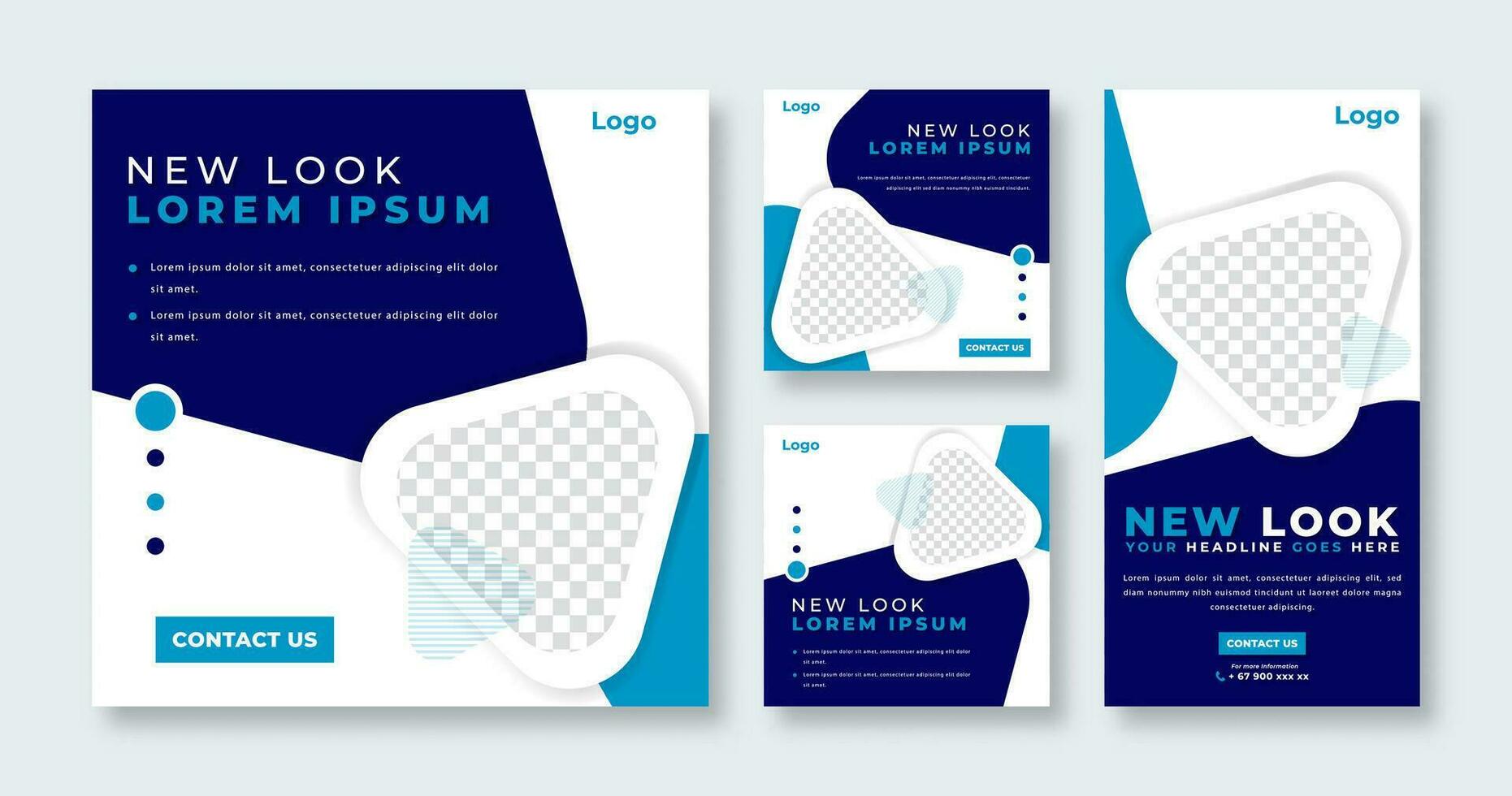 Geometric Shapes Social Media Post for Online Marketing Promotion Banner, Story and Web Internet Ads Flyer vector