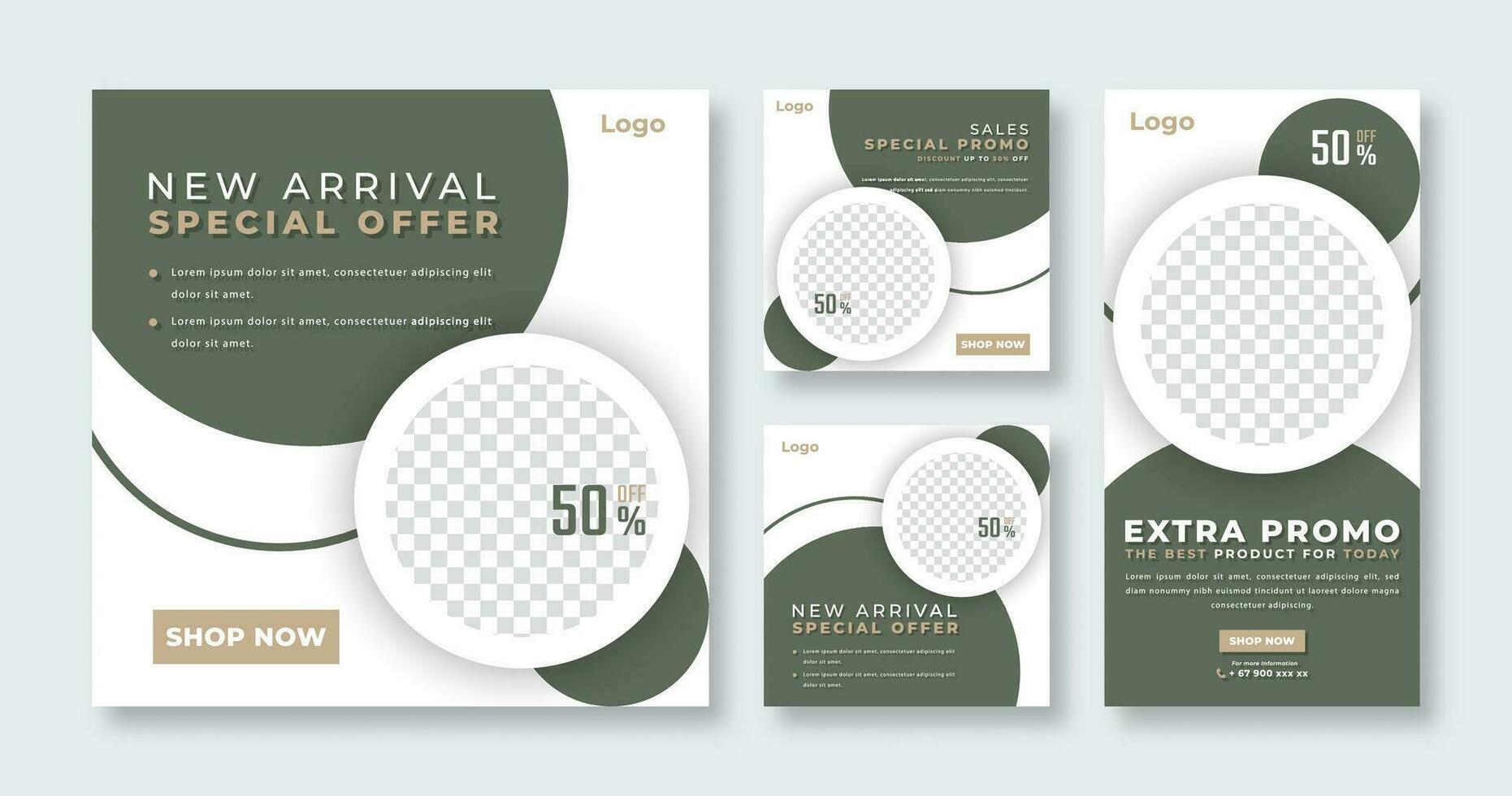 Fashion Sale Social Media Post for Online Marketing Promotion Banner, Story and Web Internet Ads Flyer vector